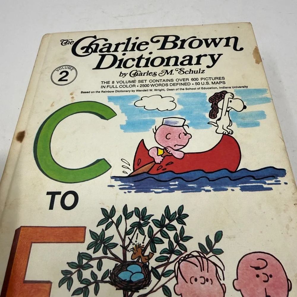 VTG 1973 Charlie Brown Dictionary Complete 8 Volume Set Charles M Schulz Peanuts